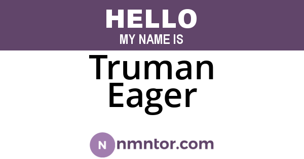 Truman Eager