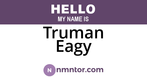 Truman Eagy