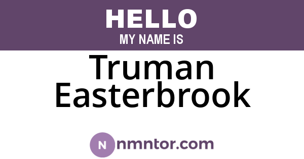 Truman Easterbrook
