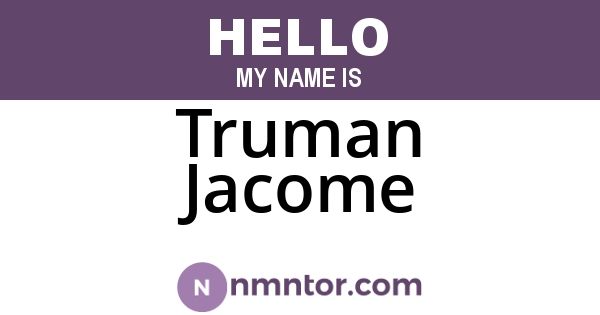 Truman Jacome