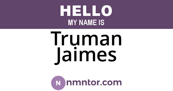 Truman Jaimes