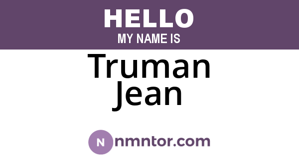 Truman Jean