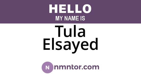 Tula Elsayed