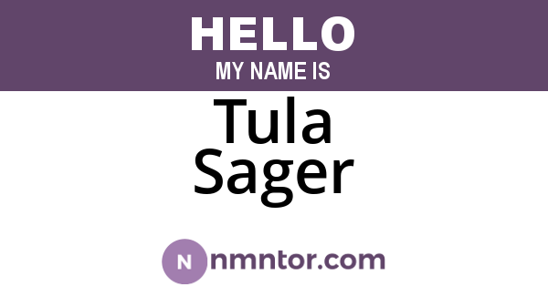 Tula Sager
