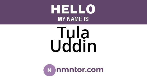 Tula Uddin