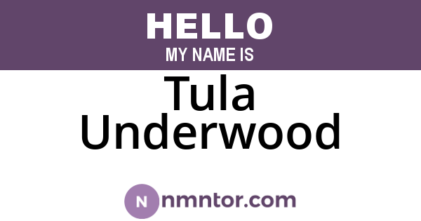 Tula Underwood