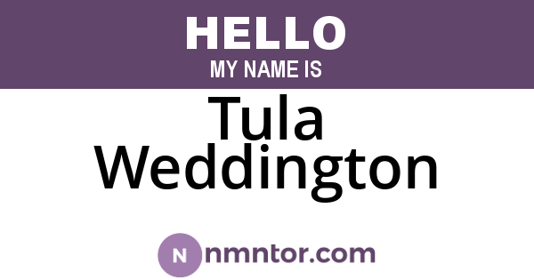 Tula Weddington