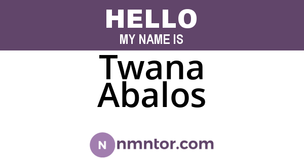 Twana Abalos