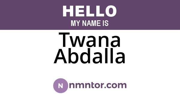 Twana Abdalla
