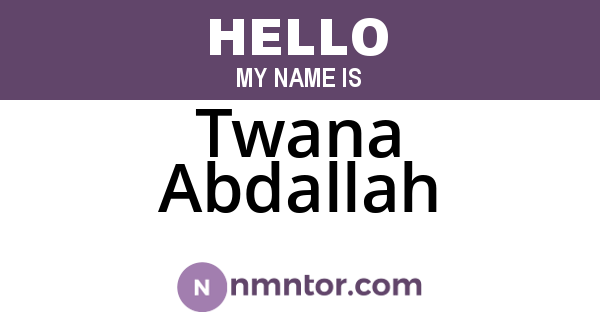 Twana Abdallah