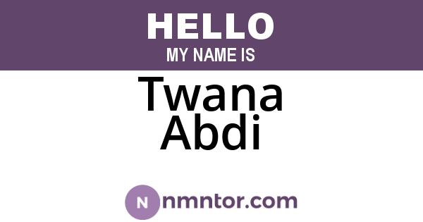 Twana Abdi