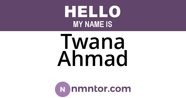Twana Ahmad