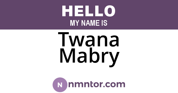 Twana Mabry