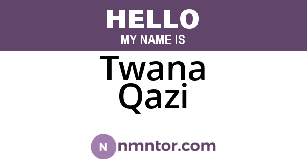 Twana Qazi