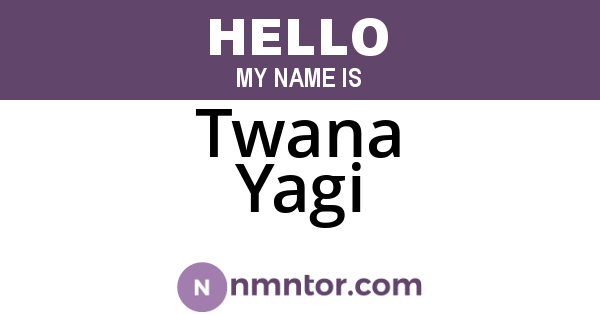 Twana Yagi