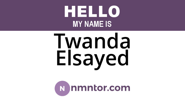 Twanda Elsayed