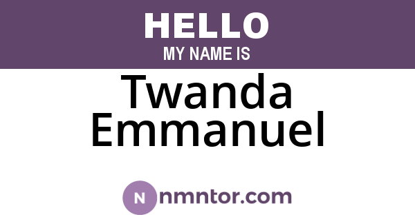 Twanda Emmanuel