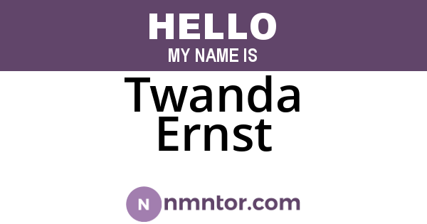 Twanda Ernst