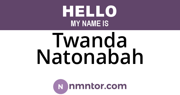 Twanda Natonabah