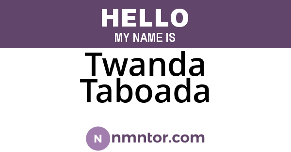 Twanda Taboada