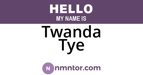 Twanda Tye