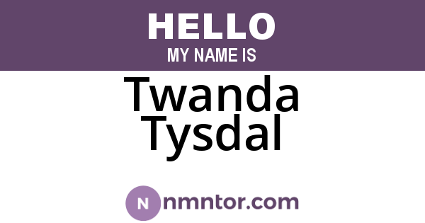 Twanda Tysdal