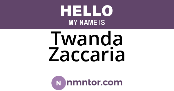 Twanda Zaccaria
