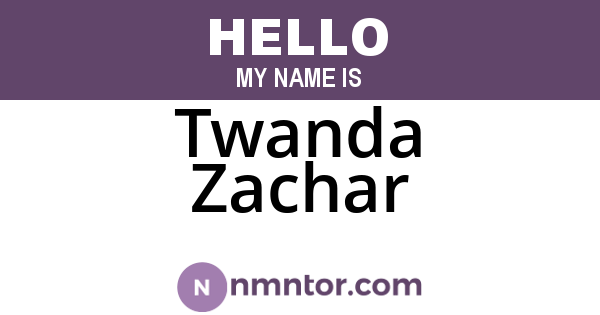 Twanda Zachar