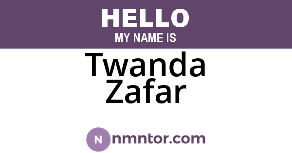 Twanda Zafar