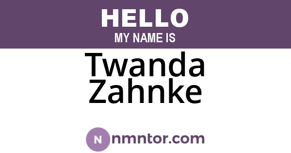 Twanda Zahnke