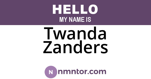 Twanda Zanders