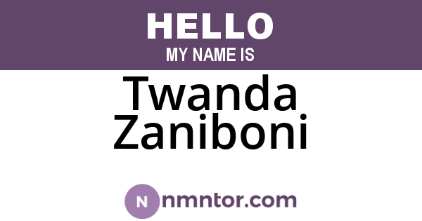 Twanda Zaniboni