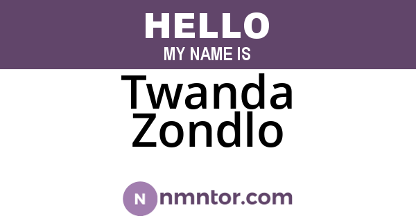 Twanda Zondlo