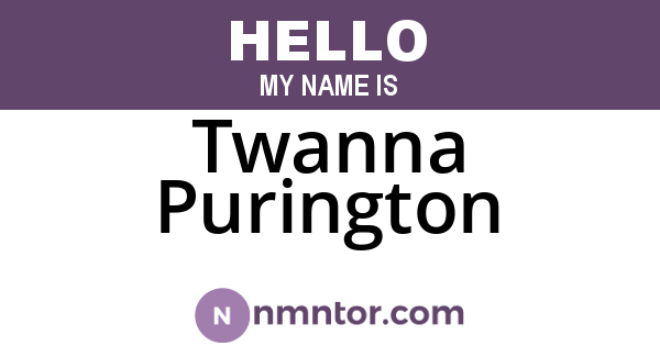Twanna Purington