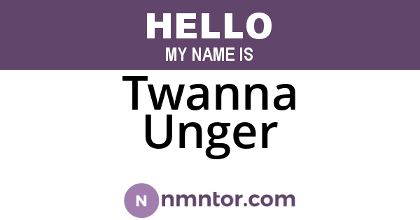 Twanna Unger
