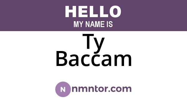 Ty Baccam