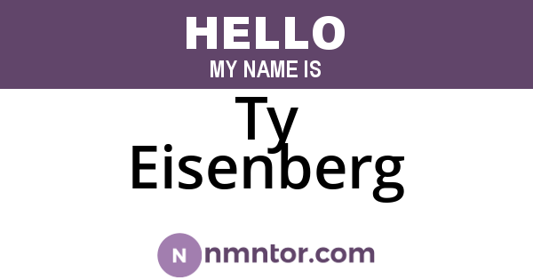 Ty Eisenberg