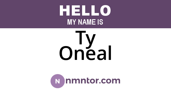 Ty Oneal