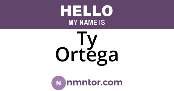 Ty Ortega