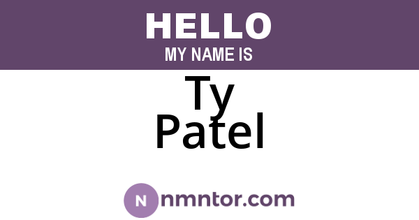 Ty Patel