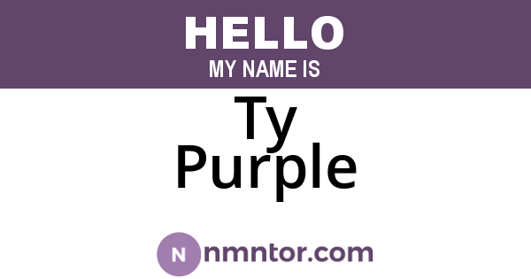 Ty Purple