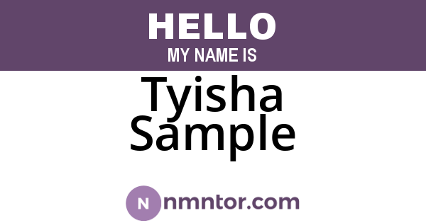 Tyisha Sample
