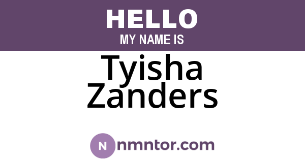 Tyisha Zanders
