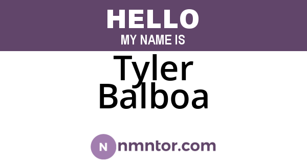 Tyler Balboa
