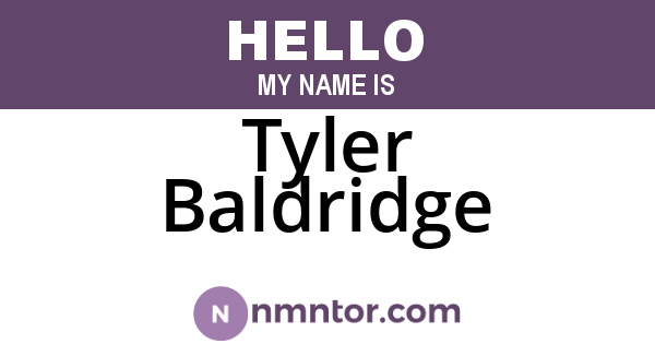 Tyler Baldridge