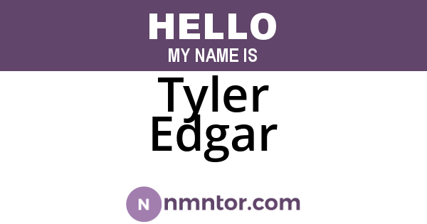 Tyler Edgar