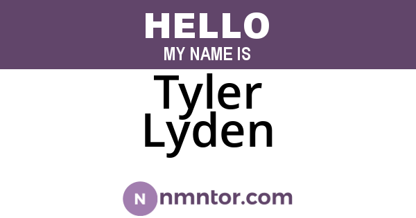 Tyler Lyden