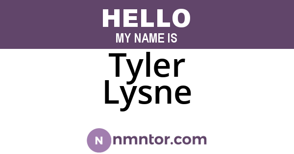Tyler Lysne