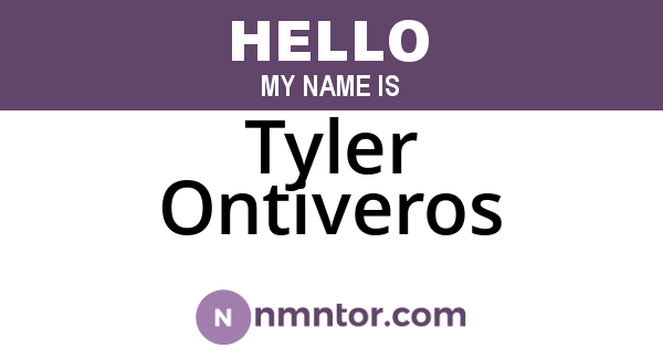 Tyler Ontiveros