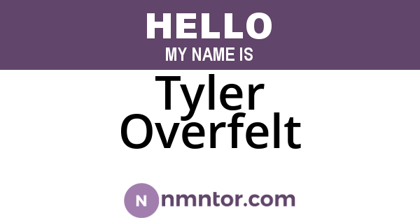 Tyler Overfelt